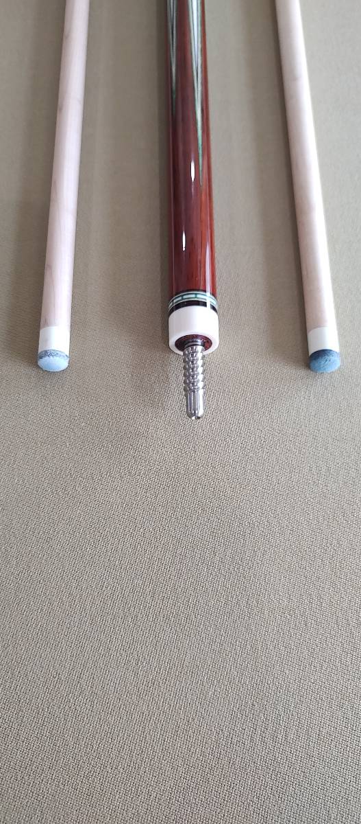 Salmero “Roy” Bautista Custom Cue – 12 Point Amboyna Burl / Turquoise – Includes 8” Extension