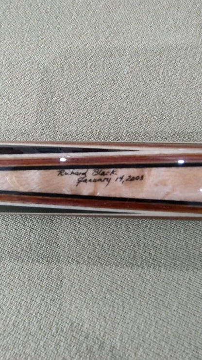 Richard Black Custom “Pendelton” Cue – Signed & Dated (1/14/2003) 