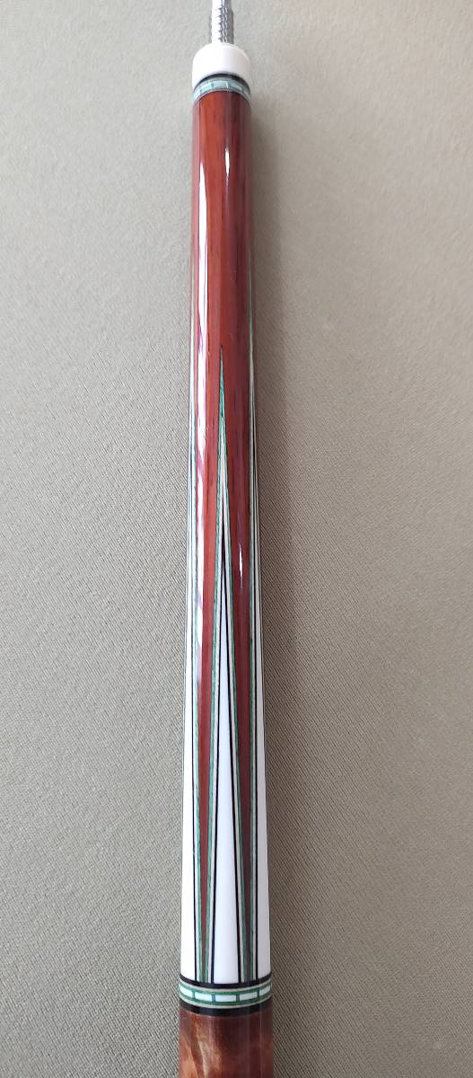 Salmero “Roy” Bautista Custom Cue – 12 Point Amboyna Burl / Turquoise – Includes 8” Extension