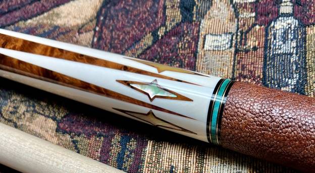Dave Kikel Custom Cue – International Cue Collectors Show – Full Ivory Construction