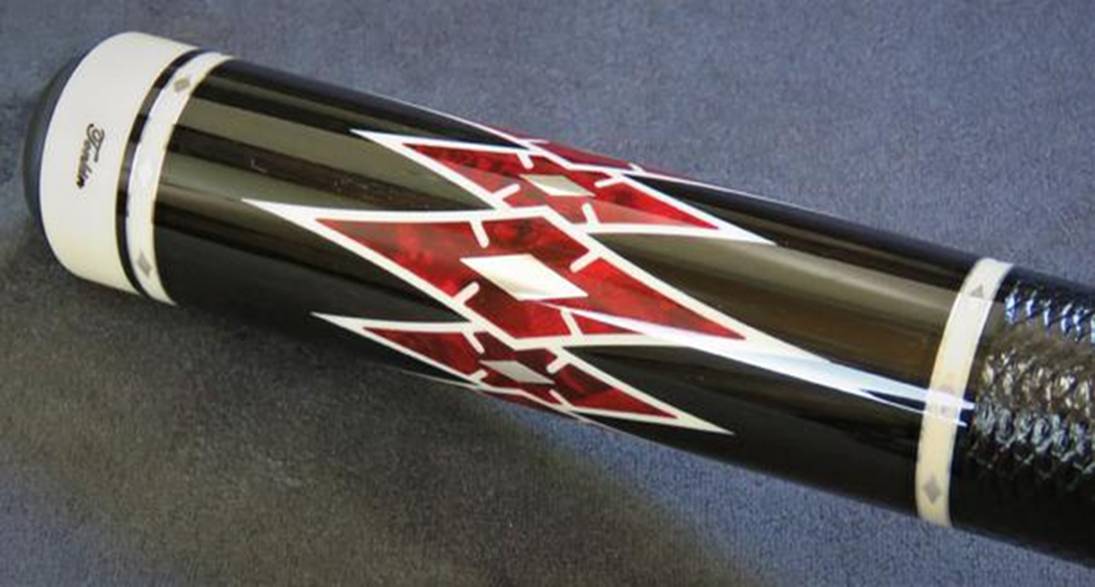 Pete Tonkin “Study in Red” – Four Point Red Burl & Ebony Masterpiece with Silver Inlays