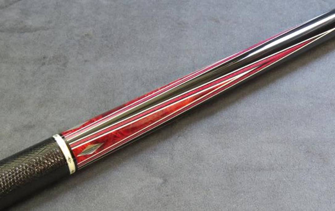 Pete Tonkin “Study in Red” – Four Point Red Burl & Ebony Masterpiece with Silver Inlays