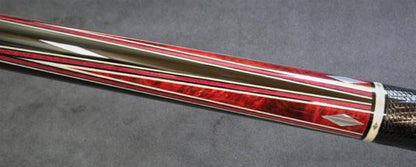 Pete Tonkin “Study in Red” – Four Point Red Burl & Ebony Masterpiece with Silver Inlays