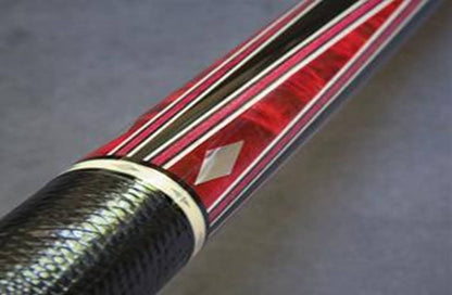 Pete Tonkin “Study in Red” – Four Point Red Burl & Ebony Masterpiece with Silver Inlays