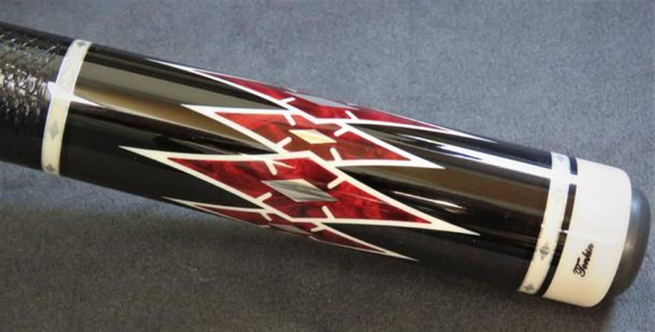 Pete Tonkin “Study in Red” – Four Point Red Burl & Ebony Masterpiece with Silver Inlays