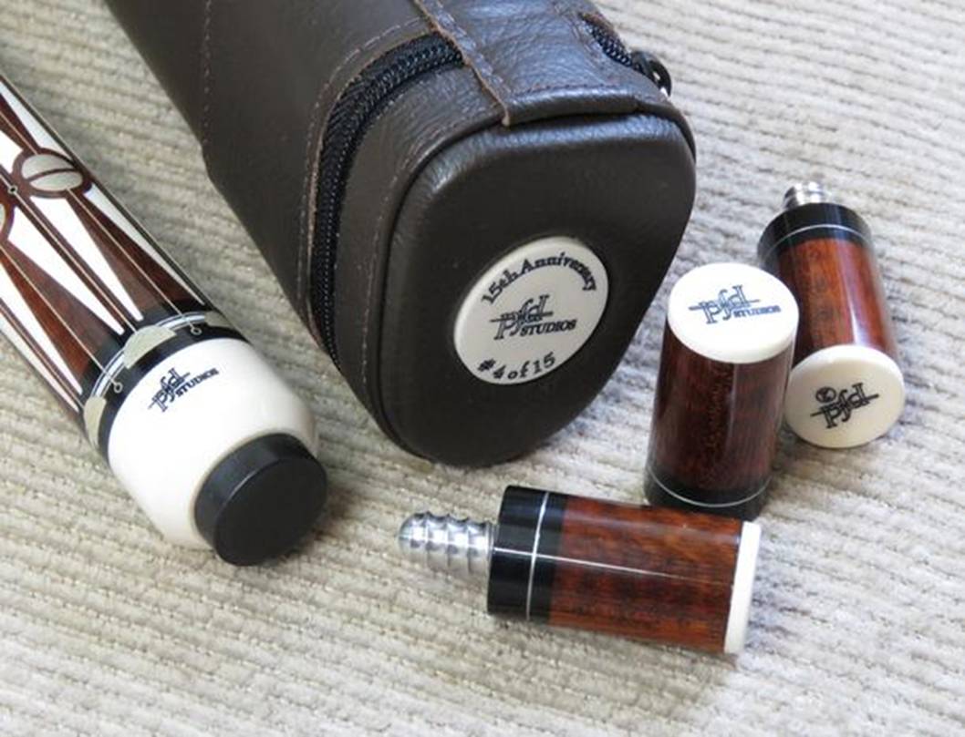 Paul Drexler (PFD Studios) 15th Anniversary Cue – Snakewood, Hammered Silver & Ivory – #4 of 15