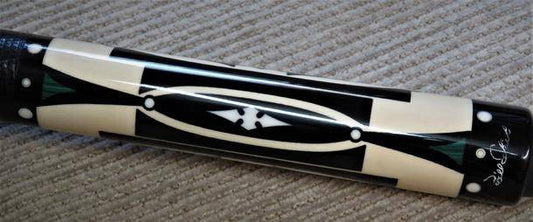 Bill Schick Hall of Fame Custom Cue – Ebony, Holly, Malachite & Ivory Masterpiece