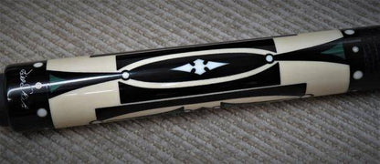 Bill Schick Hall of Fame Custom Cue – Ebony, Holly, Malachite & Ivory Masterpiece