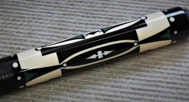 Bill Schick Hall of Fame Custom Cue – Ebony, Holly, Malachite & Ivory Masterpiece