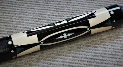 Bill Schick Hall of Fame Custom Cue – Ebony, Holly, Malachite & Ivory Masterpiece