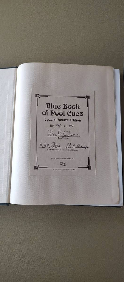 1996 Blue Book of Pool Cues – Deluxe Limited Edition – Signed – #493 of 500