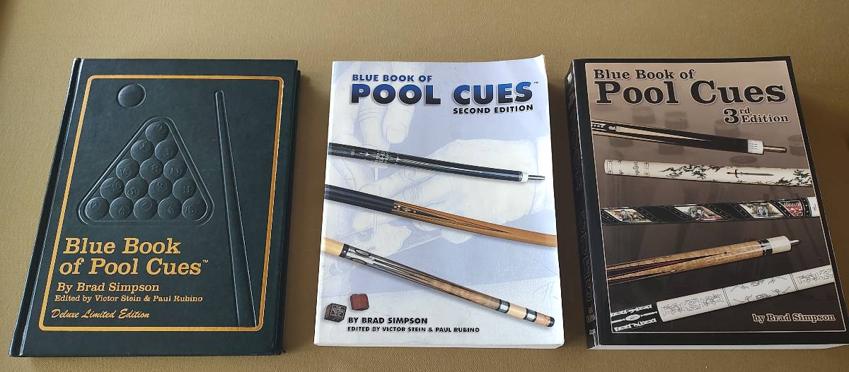 Complete Blue Book of Pool Cues Collection – 1st, 2nd & 3rd Editions